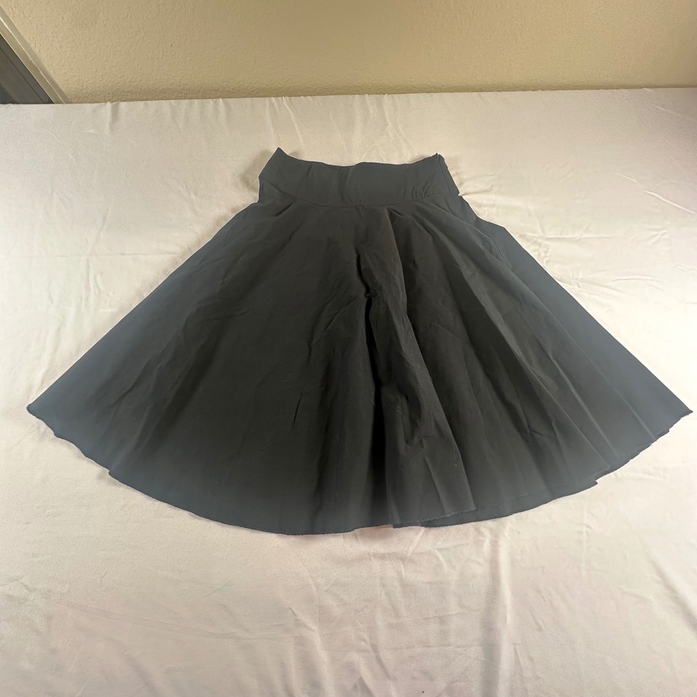 Pastel Skirt Girls 12 Long Black Uniform A Line Pleated Flare School Knee Length